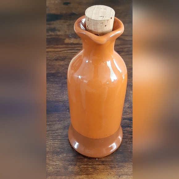 POTTERY BARN Jug Carafe with Orange and Brown Glaze handcrafted ceramic … - Picture 3 of 9